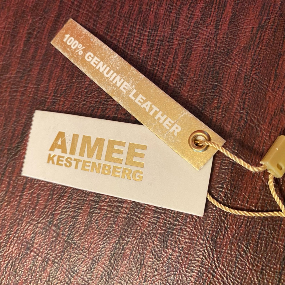 AIMEE KESTENBERG LIMA LANYARD ID CARD CASE 100% LEATHER WITH GUNMETAL HARDWARE - Picture 7 of 7